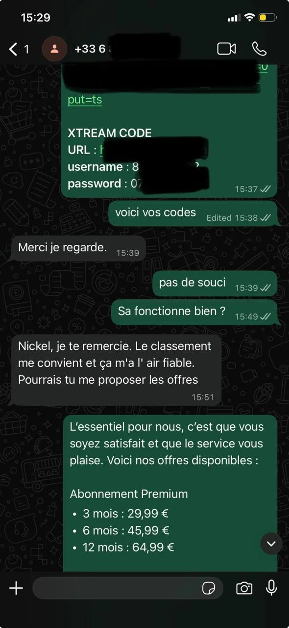 avis sur service france iptv pro